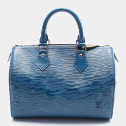 Louis Vuitton Speedy 25 Hand Bag Epi Leather Toledo Blue