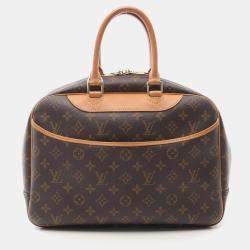 Pre Owned Louis Vuitton Brown Monogram Canvas Deauville Bowling Vanity Handbag