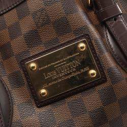 Pre Owned Louis Vuitton Brown Damier Ebene Canvas Hampstead MM Tote Bag