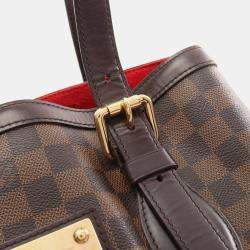 Pre Owned Louis Vuitton Brown Damier Ebene Canvas Hampstead MM Tote Bag