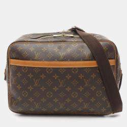 Pre Owned Louis Vuitton Brown Monogram Canvas Reporter GM Shoulder Bag