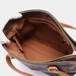 Pre Owned Louis Vuitton Brown Monogram Canvas  Cabas Piano Shoulder Bag