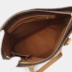 Pre Owned Louis Vuitton Brown Monogram Canvas Cabas piano Shoulder Bag