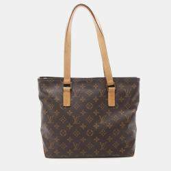 Pre Owned Louis Vuitton Brown Monogram Canvas Cabas piano Shoulder Bag