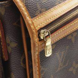 Pre Owned Louis Vuitton Bosphore PM Brown Monogram Canvas Shoulder Bag