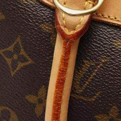 Pre Owned  Louis Vuitton Brown Monogram Leather Deauville Bowling Bag