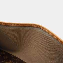 Pre Owned  Louis Vuitton Brown Monogram Leather Deauville Bowling Bag