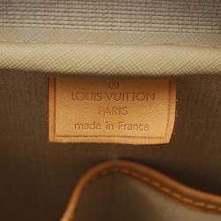 Pre Owned  Louis Vuitton Brown Monogram Leather Deauville Bowling Bag