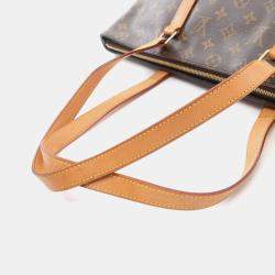 Pre Owned  Louis Vuitton Brown Monogram Leather Cabas Mezzo Tote Bag