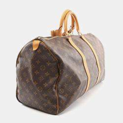 Louis Vuitton Keepall 50 Boston Travel Hand Bag  Monogram Leather