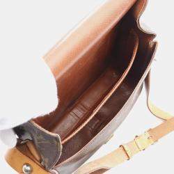 Pre Owned Louis Vuitton Cartouchiere MM Shoulder Crossbody Bag  Monogram Leather