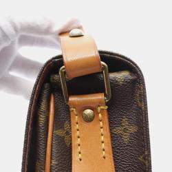 Pre Owned Louis Vuitton Cartouchiere MM Shoulder Crossbody Bag  Monogram Leather