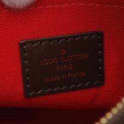 Pre Owned Louis Vuitton Brown Ebene Damier Leather Thames PM Shoulder Bag