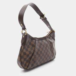 Pre Owned Louis Vuitton Brown Ebene Damier Leather Thames PM Shoulder Bag