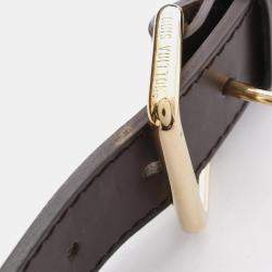 Pre Owned Louis Vuitton Brown Ebene Damier Leather Thames PM Shoulder Bag