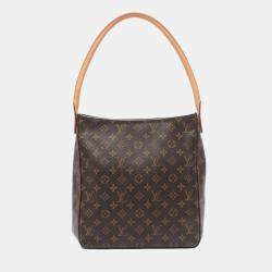 Pre Owned Louis Vuitton Looping GM Brown Monogram Canvas Shoulder Bag