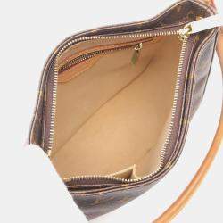 Pre Owned Louis Vuitton Looping MM Shoulder Bag Monogram Canvas Brown