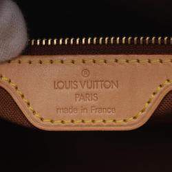 Pre Owned Louis Vuitton Cabas Piano Brown Monogram Canvas Shoulder Bag