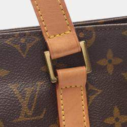 Pre Owned Louis Vuitton Cabas Piano Brown Monogram Canvas Shoulder Bag