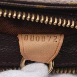 Pre Owned Louis Vuitton Cabas Piano Brown Monogram Canvas Shoulder Bag