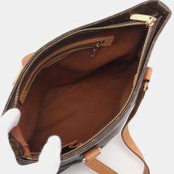 Pre Owned Louis Vuitton Cabas Piano Brown Monogram Canvas Shoulder Bag