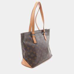 Pre Owned Louis Vuitton Cabas Piano Brown Monogram Canvas Shoulder Bag