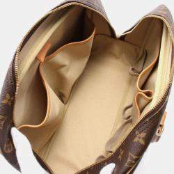 Pre Owned Louis Vuitton Deauville Brown Monogram Canvas Top Handle Bag