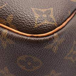 Pre Owned Louis Vuitton Deauville Brown Monogram Canvas Top Handle Bag
