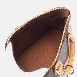 Pre Owned Louis Vuitton Alma Brown Monogram Canvas Top Handle Bag