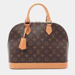 Pre Owned Louis Vuitton Alma Brown Monogram Canvas Top Handle Bag