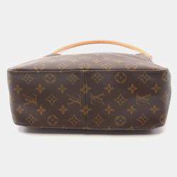 Pre Owned Louis Vuitton Looping GM Brown Monogram Canvas Shoulder Bag
