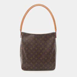 Pre Owned Louis Vuitton Looping GM Brown Monogram Canvas Shoulder Bag