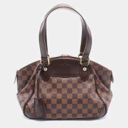 Pre Owned Louis Vuitton Verona PM Brown Damier Ebene Canvas Shoulder Bag