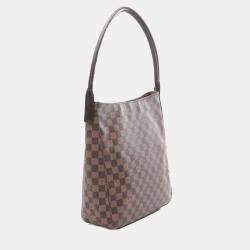 Pre Owned Louis Vuitton Looping GM Shoulder Bag Damier Canvas Ebene