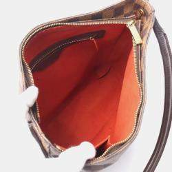 Pre Owned Louis Vuitton Looping GM Shoulder Bag Damier Canvas Ebene