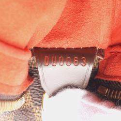 Pre Owned Louis Vuitton Looping GM Shoulder Bag Damier Canvas Ebene