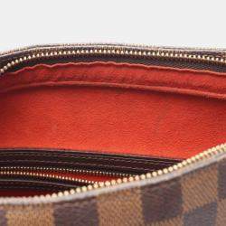 Pre Owned Louis Vuitton Looping GM Shoulder Bag Damier Canvas Ebene