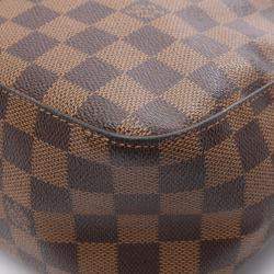 Pre Owned Louis Vuitton Looping GM Shoulder Bag Damier Canvas Ebene