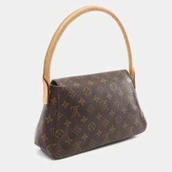 Pre Owned Louis Vuitton Looping Mini Brown Monogram Canvas Handbag