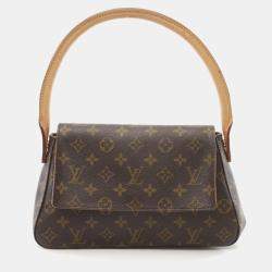 Pre Owned Louis Vuitton Looping Mini Brown Monogram Canvas Handbag