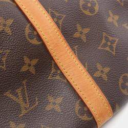 Pre Owned Louis Vuitton Sac Shopping Tote Shoulder Bag Monogram Leather Brown