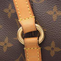 Pre Owned Louis Vuitton Totally MM Tote Shoulder Bag Monogram Leather Brown