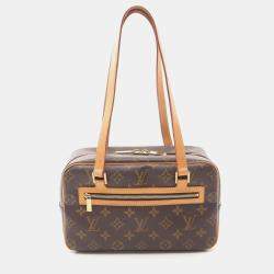 Pre Owned Louis Vuitton Cite MM Brown Monogram Canvas Shoulder Bag