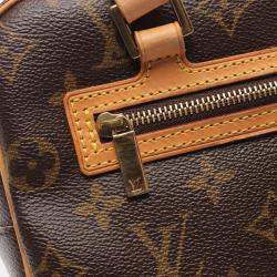 Pre Owned Louis Vuitton Cite MM Brown Monogram Canvas Shoulder Bag