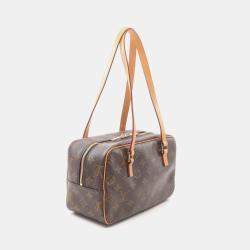Pre Owned Louis Vuitton Cite MM Brown Monogram Canvas Shoulder Bag
