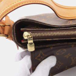 Pre Owned Louis Vuitton Viva Cite GM Brown Monogram Canvas Shoulder Bag