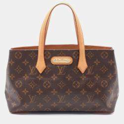 Pre Owned Louis Vuitton Wilshire PM Brown Monogram Canvas Tote Bag