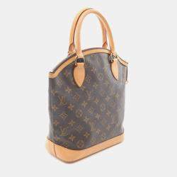 Louis Vuitton Lockit Hand Bag Monogram Leather Brown