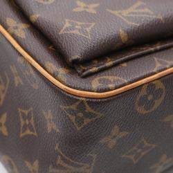 Pre Owned Louis Vuitton Viva Cite GM Brown Monogram Canvas Shoulder Bag