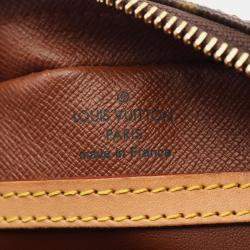 Pre Owned Louis Vuitton Blois Shoulder Crossbody Bag  Monogram Leather Brown